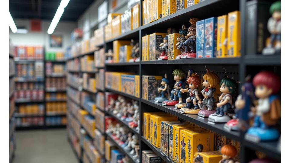 Manga Kitsuのフィギュアスとコーナー、精巧なフィギュアが並ぶ