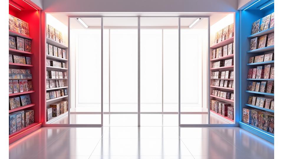 Manga Kitsu店舗入り口の明るくモダンな雰囲気
