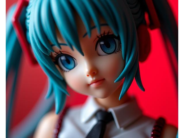 特別彩色が施された限定版フィギュアのクローズアップ