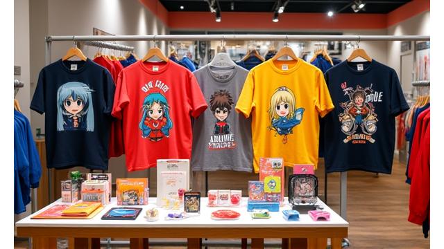 キャラクターグッズが並べられたお洒落なアパレル店