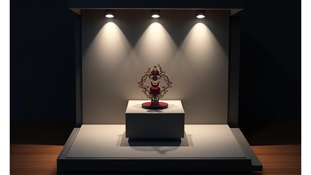 ショーケースに並べられた限定版アニメコラボ商品