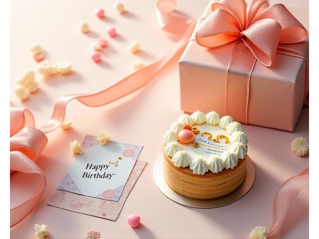 誕生日ケーキとManga Kitsuのカード