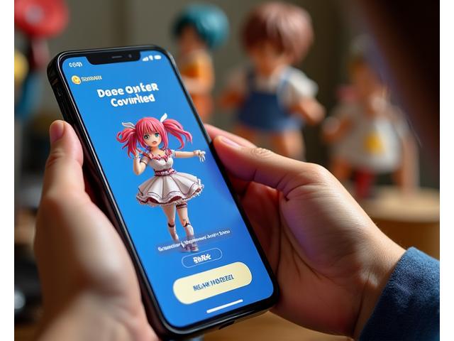 アニメフィギュアの先行予約をする会員の手元