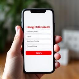 スマートフォンの会員登録画面