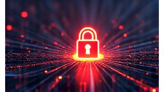 サイバーセキュリティを象徴するデジタルロックとネットワーク