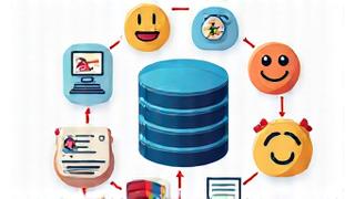 データ収集の流れを示すアイコンの集まり